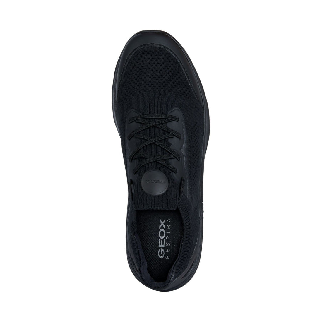 Geox mens black spherica sport shoes | Vilbury London