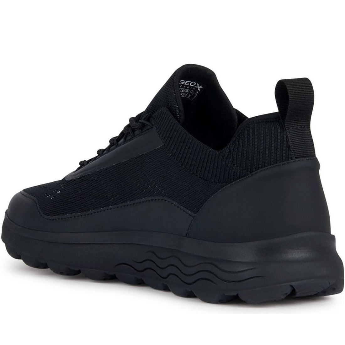 Geox mens black spherica sport shoes | Vilbury London