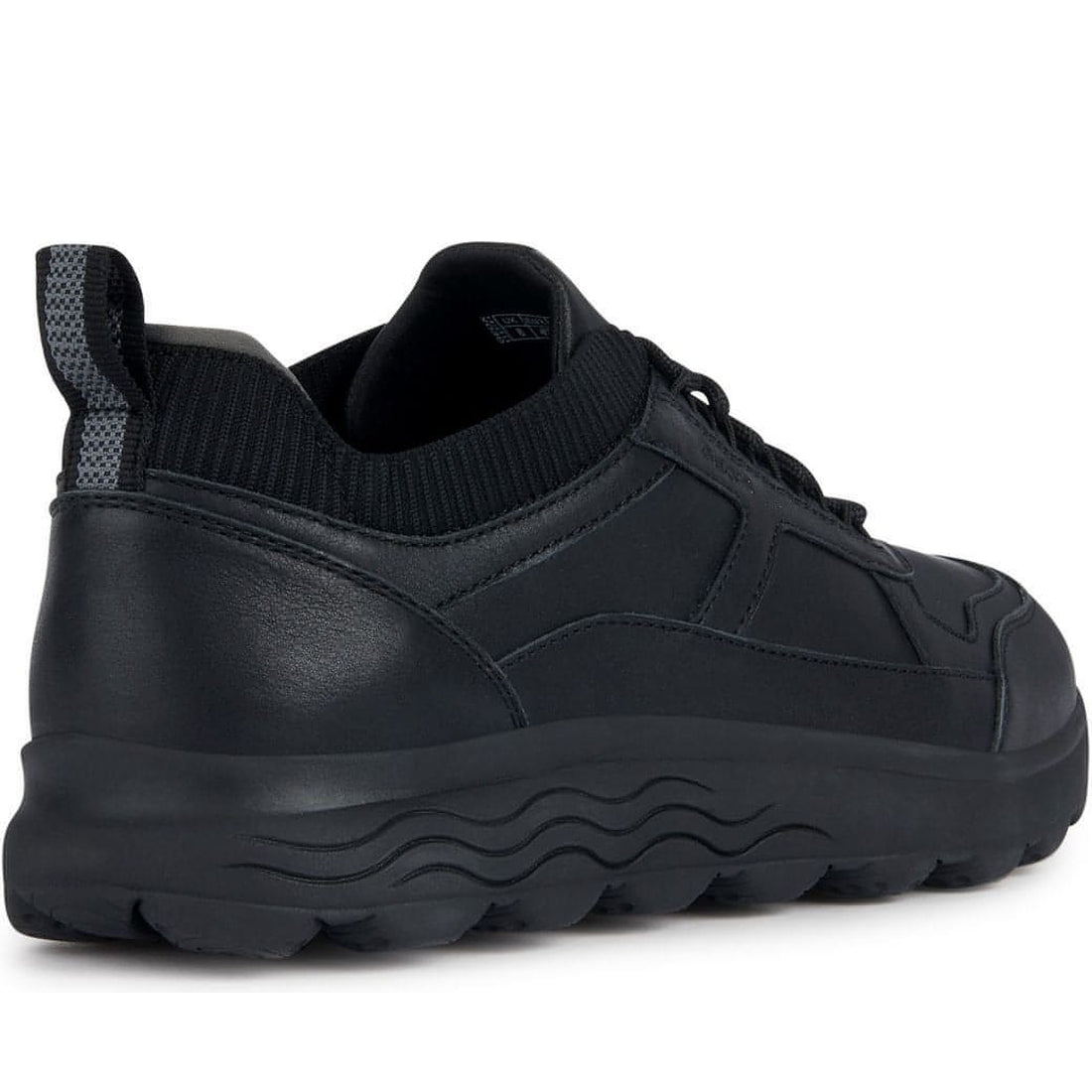 Geox mens black spherica sport shoes | Vilbury London