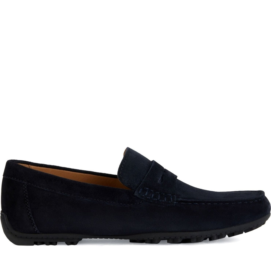 Geox mens navy kosmopolis moccasins | Vilbury London