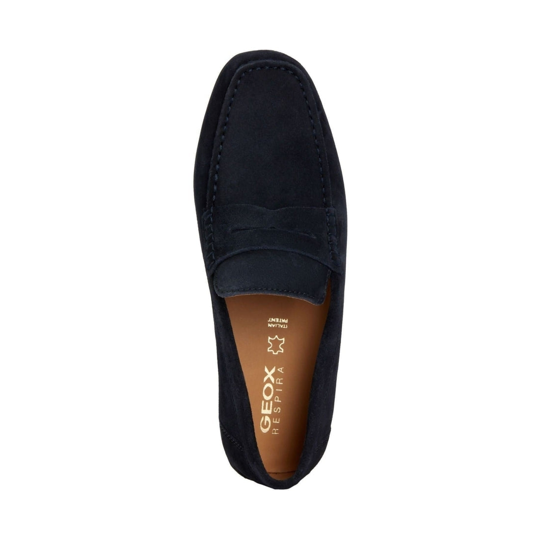 Geox mens navy kosmopolis moccasins | Vilbury London