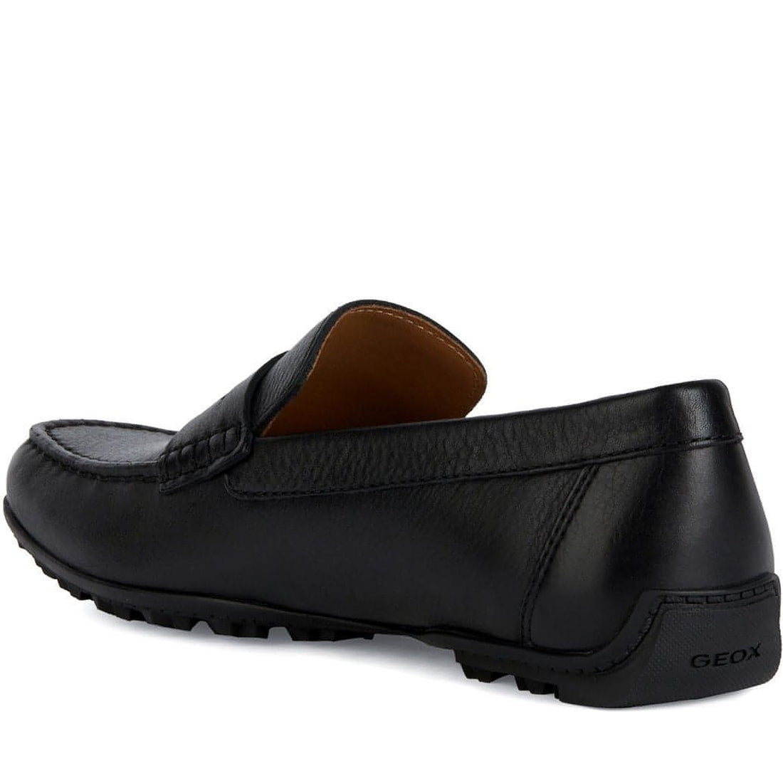 Geox mens black kosmopolis moccasins | Vilbury London