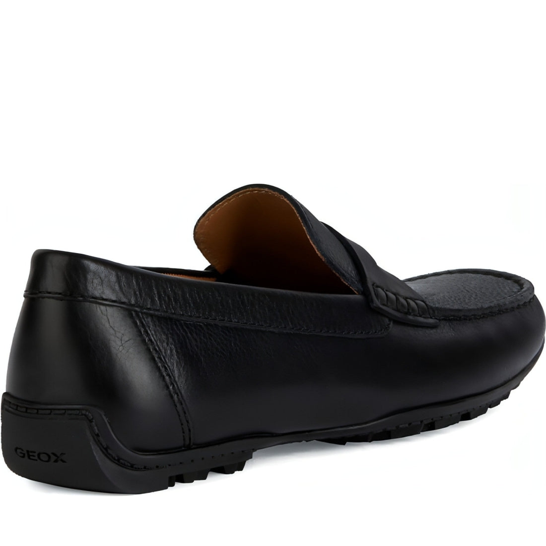 Geox mens black kosmopolis moccasins | Vilbury London