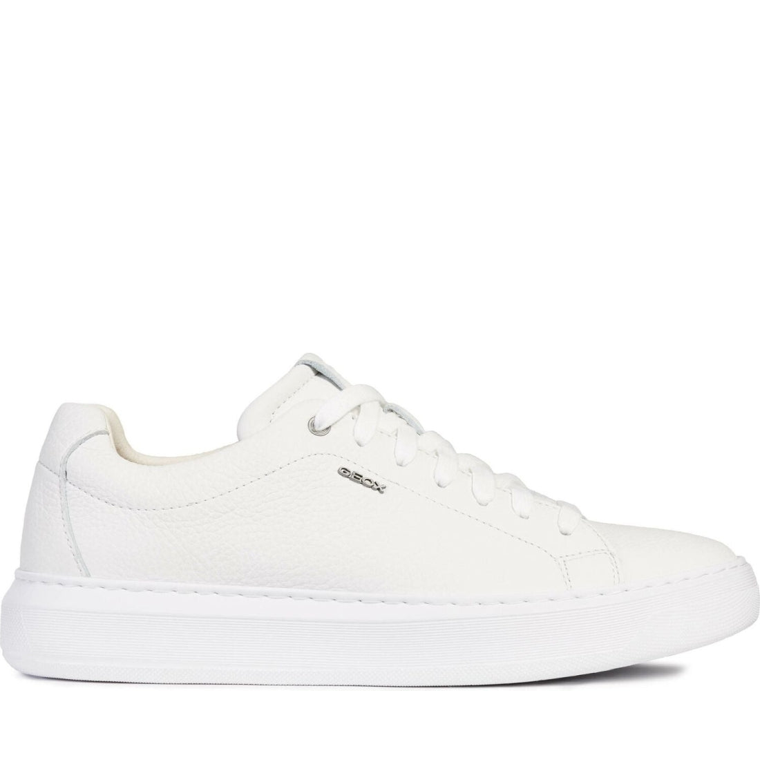 Geox mens white deiven sport shoes | Vilbury London