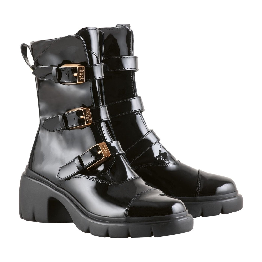 Hogl womens Black biker booties | Vilbury London