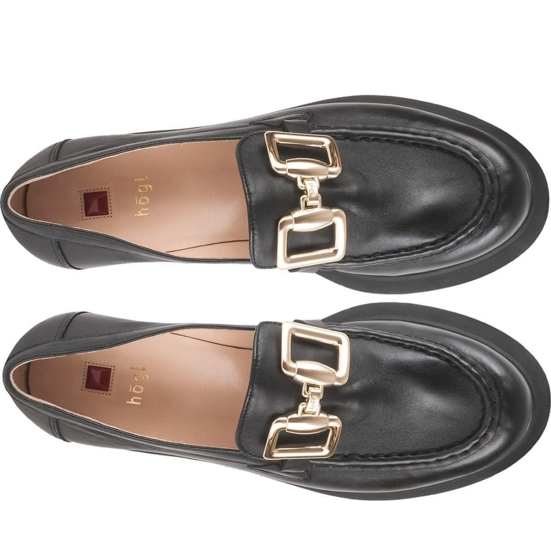 Hogl womens schwarz max loafers | Vilbury London