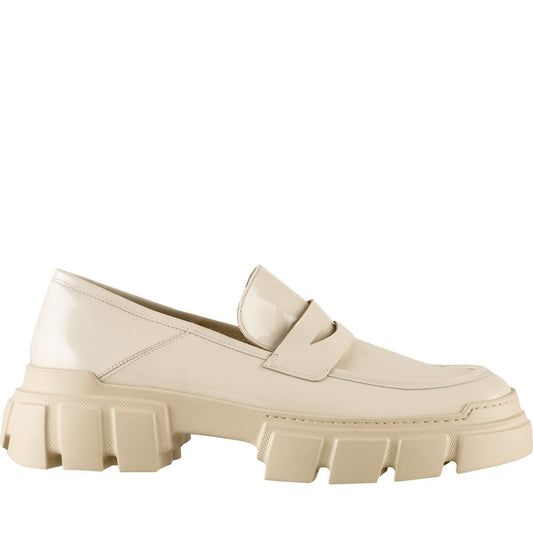 Hogl womens creme vince loafers | Vilbury London