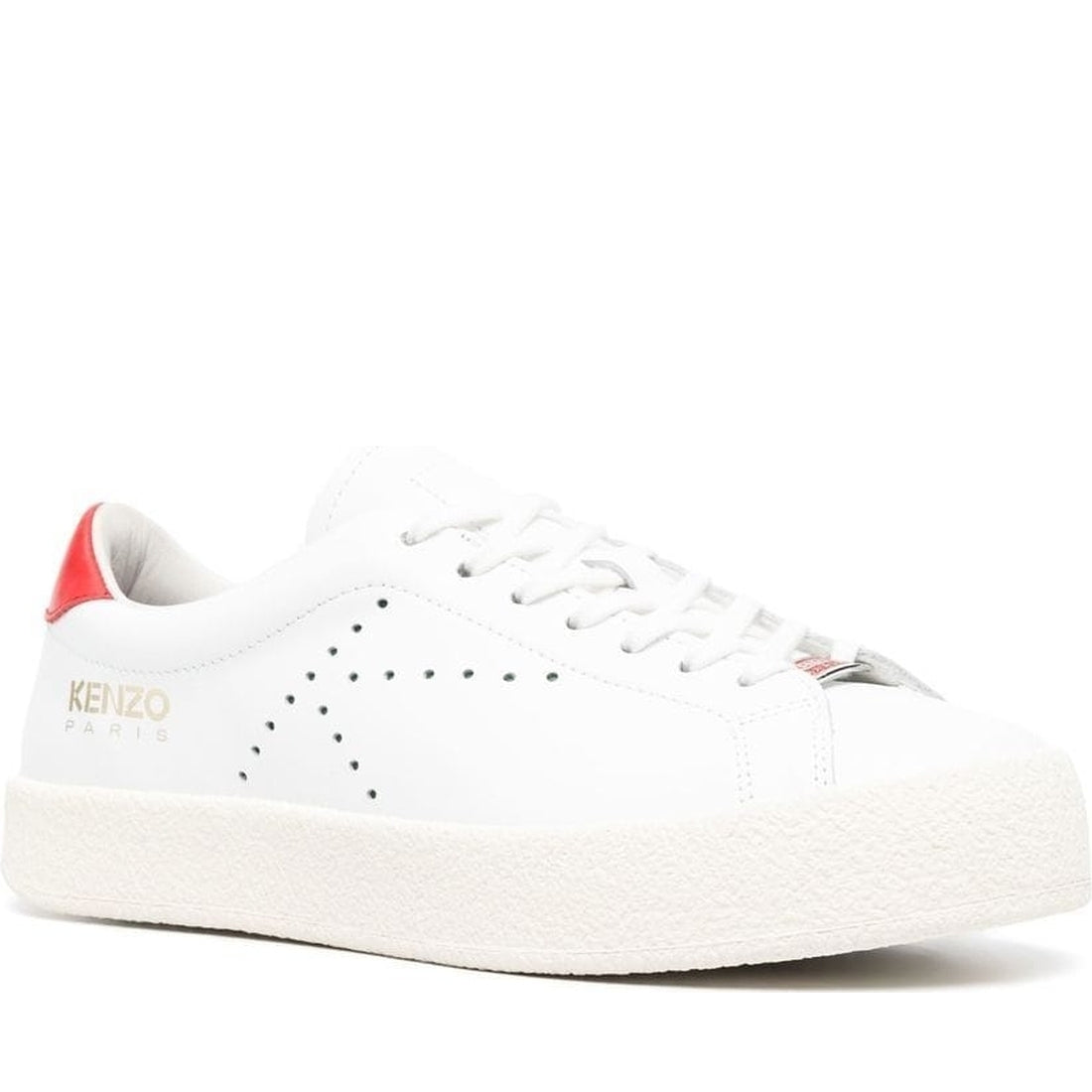 KENZO womens white low top sneaker | Vilbury London