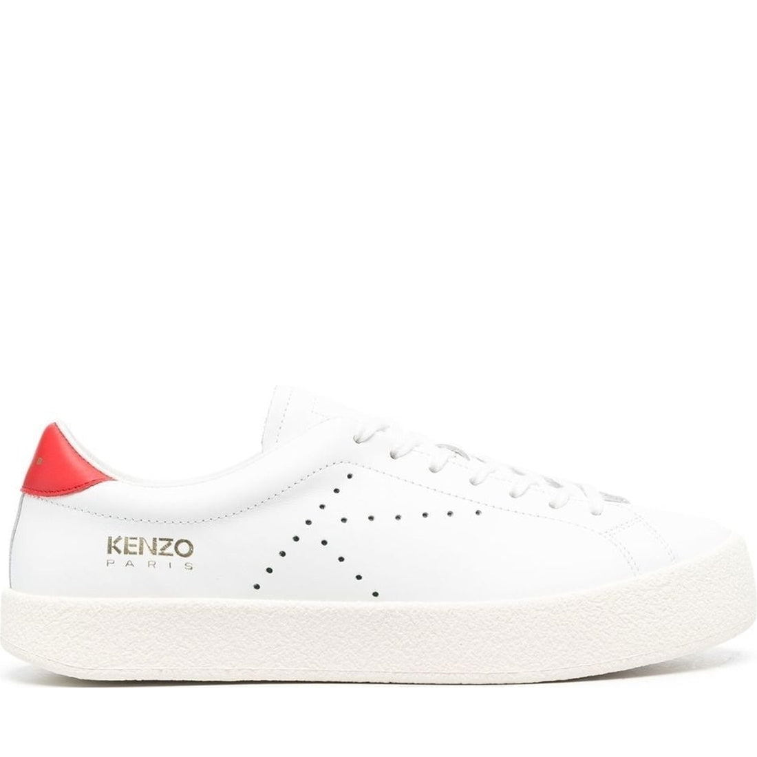 KENZO mens white low top sneaker | Vilbury London