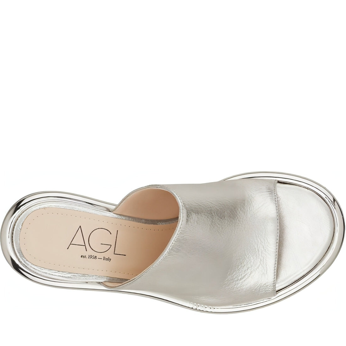 AGL womens silver silver alison h mules | Vilbury London