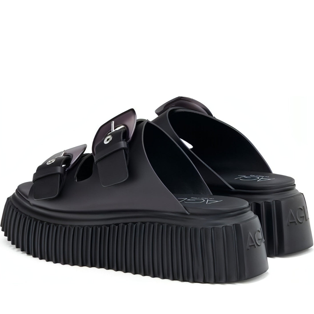 AGL womens nero nero agatha slippers | Vilbury London