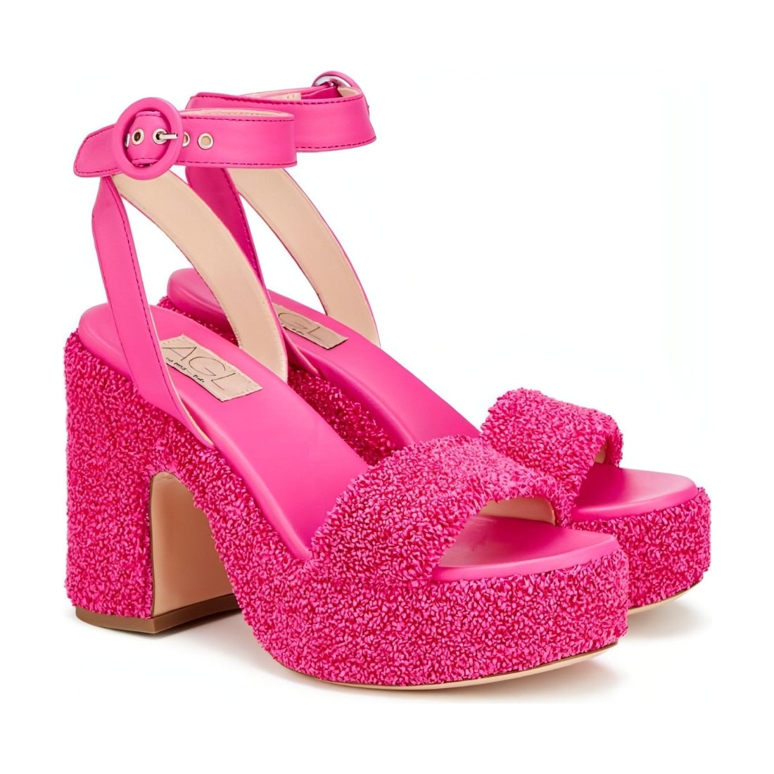 AGL womens chantal flamingo sista zebry sandals | Vilbury London