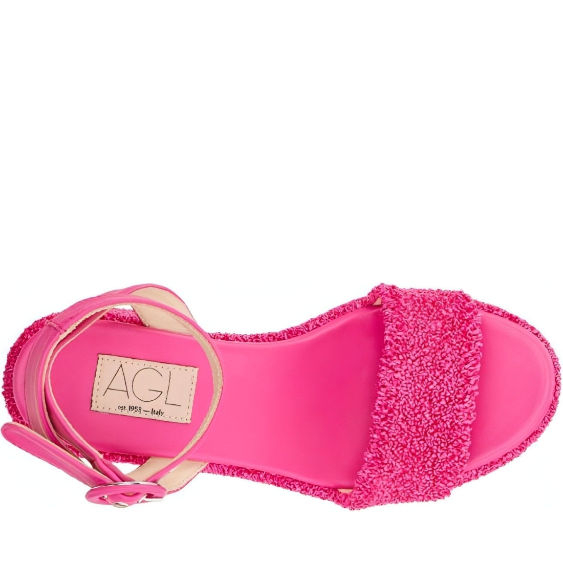 AGL womens chantal flamingo sista zebry sandals | Vilbury London