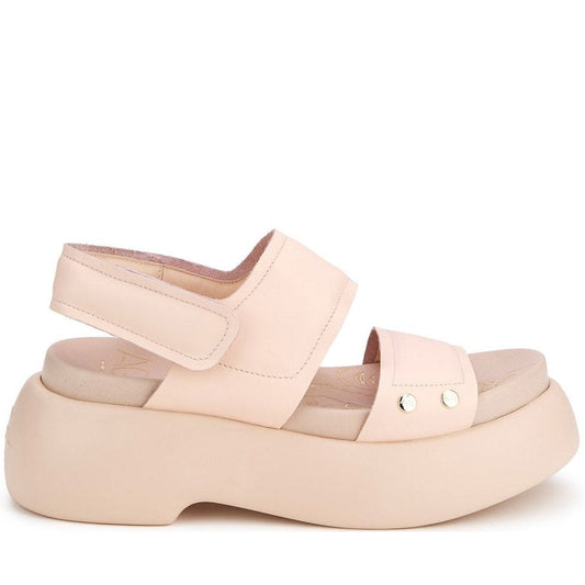 AGL Womens Nude puffy sandals | Vilbury London