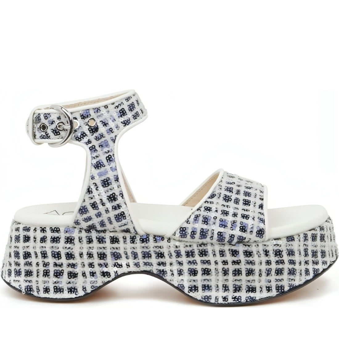 AGL womens nero offwhite lil sis neony sandals | Vilbury London