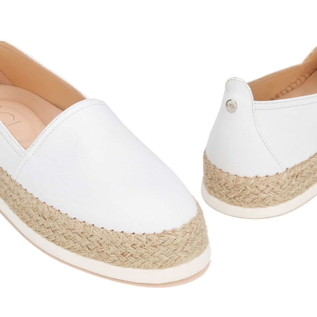 AGL womens white rope espadriles | Vilbury London