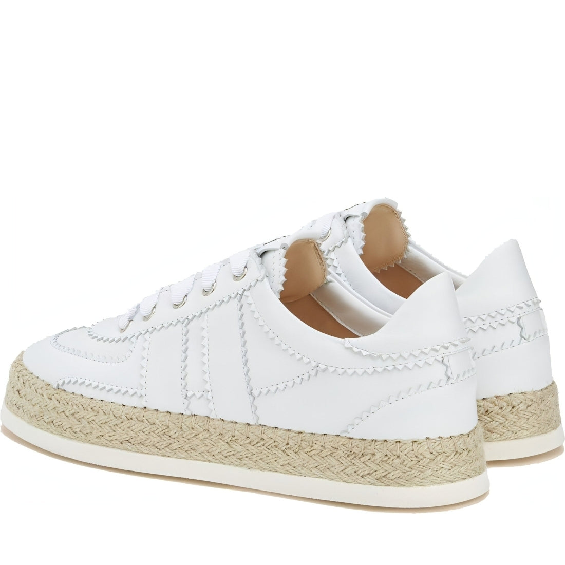 AGL womens white rope sport shoe | Vilbury London