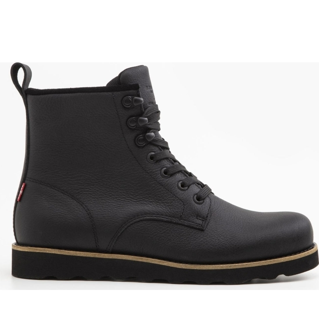 Levi's mens Full Black darrow wedge booties | Vilbury London