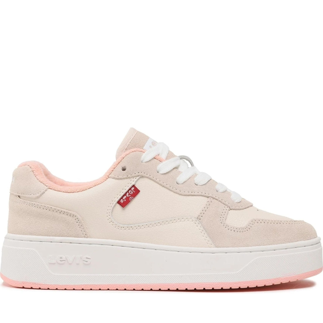 Levi's womens light beige glide s sport shoe | Vilbury London