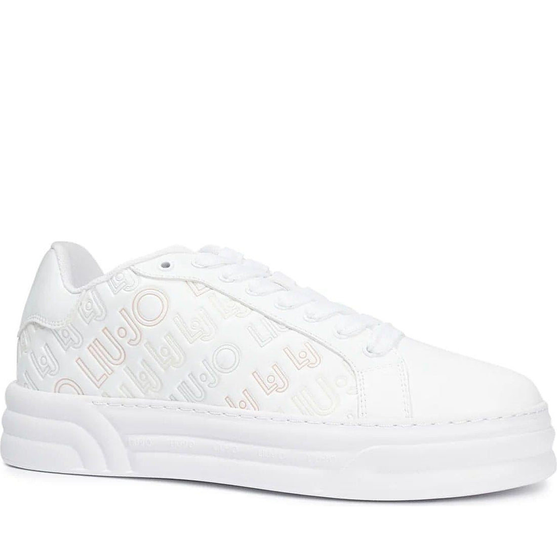 Liu Jo womens white cleo 12 trainers | Vilbury London