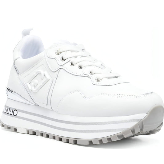 Liu Jo womens white liu jo maxi wonder 01 trainers | Vilbury London