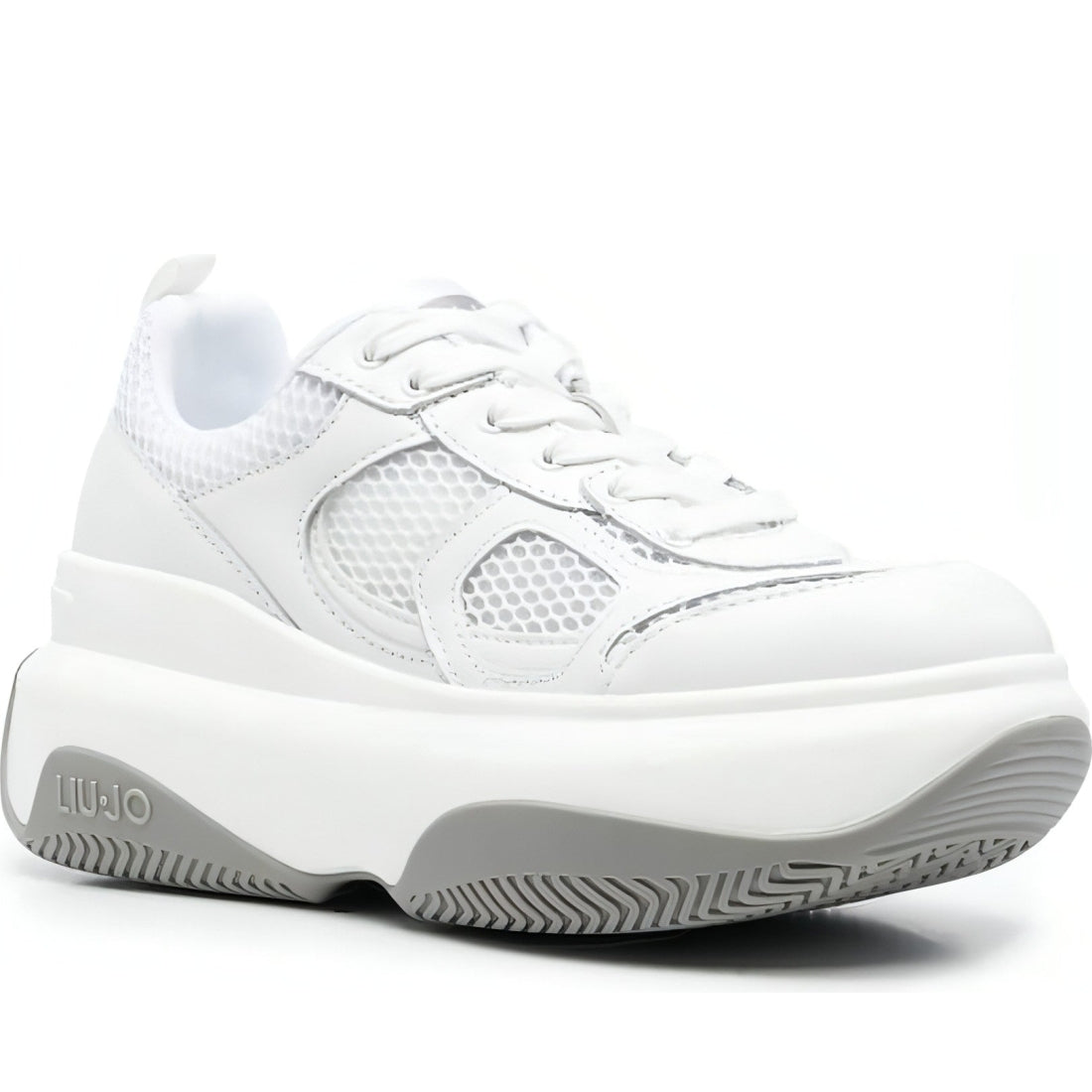 Liu Jo womens mesh white june 14 trainers | Vilbury London