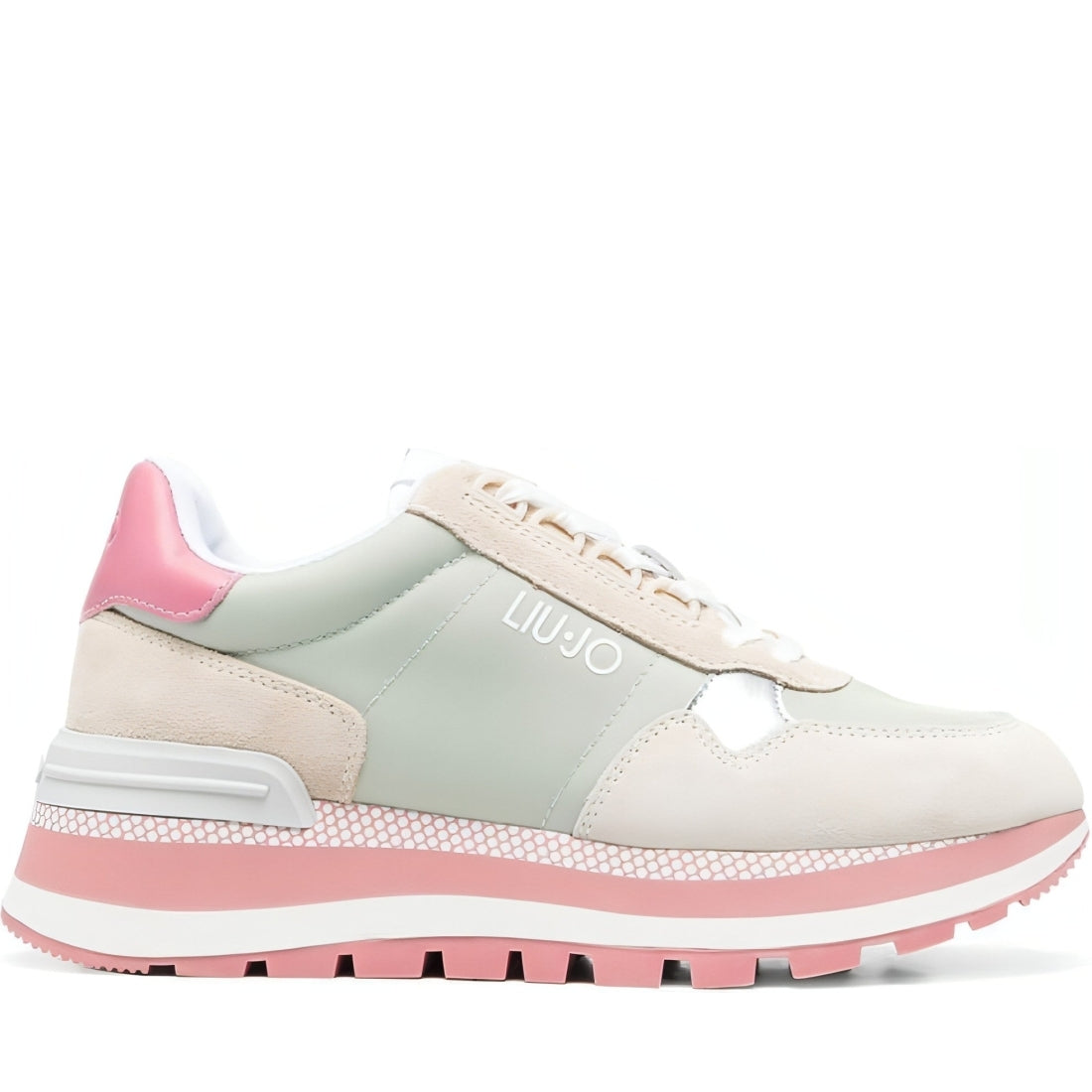 Liu Jo womens lamb, pistachio, pink ray amazing 10 trainers | Vilbury London