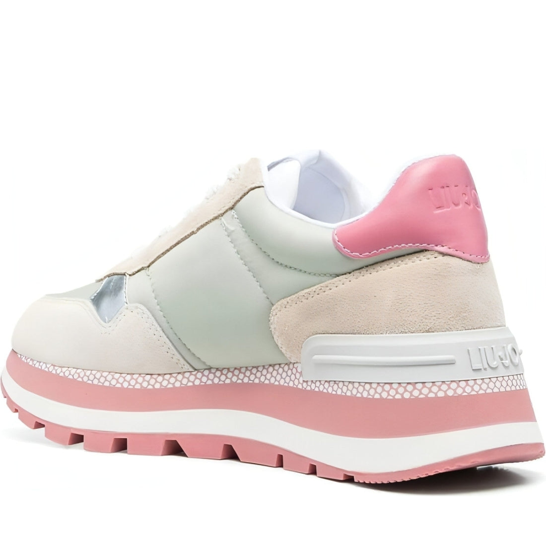 Liu Jo womens lamb, pistachio, pink ray amazing 10 trainers | Vilbury London