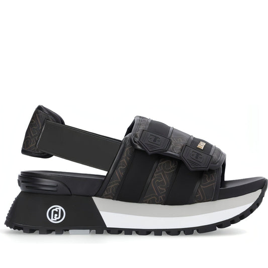 Liu Jo womens printed brown liu jo maxi wonder 20 sandals | Vilbury London