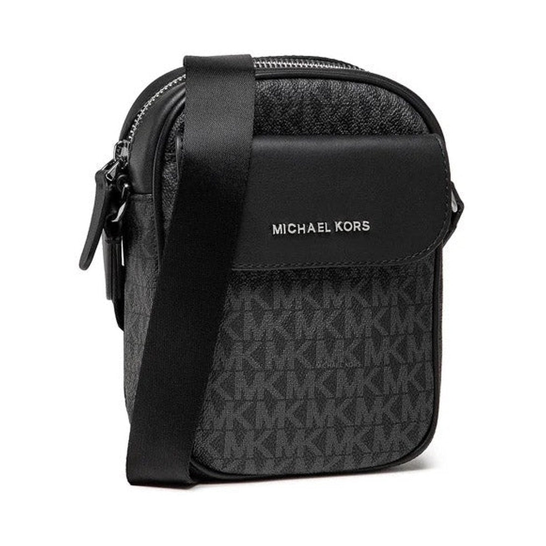 Michael Kors Mens Black flap phone xbody | Vilbury London