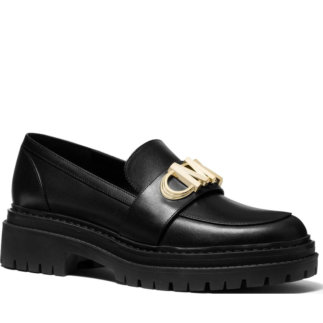 Michael Kors womens Black parker lug loafer | Vilbury London