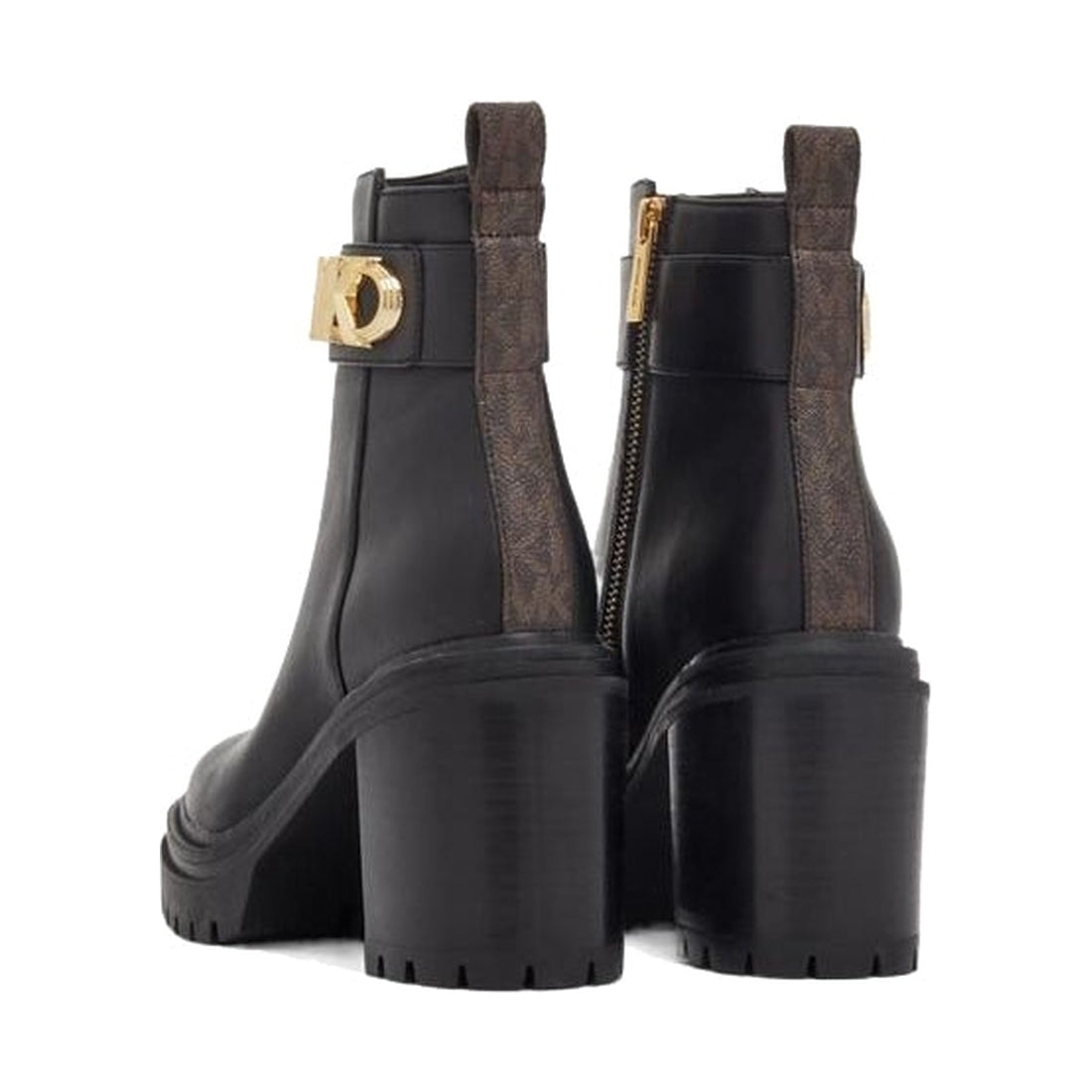 Michael Kors womens Blk Brown parker lug bootie | Vilbury London