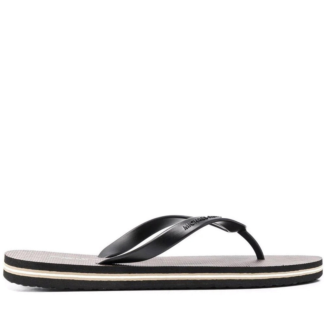 Michael Kors Mens Brown Blk travis flip flop | Vilbury London