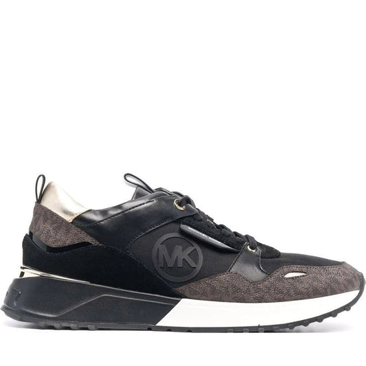 Michael Kors womens Black theo trainer | Vilbury London