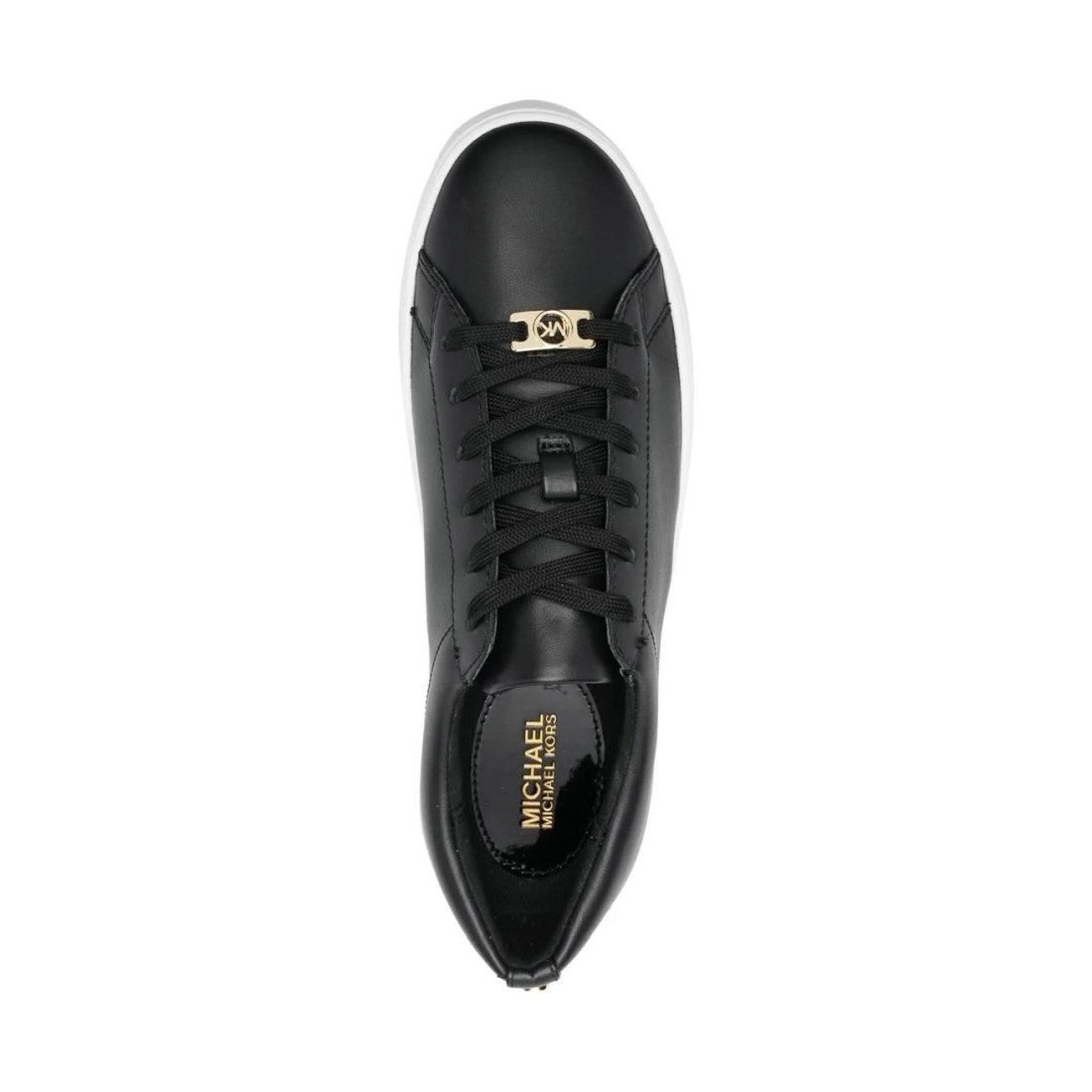 Michael Kors womens Black keaton lace up trainers | Vilbury London