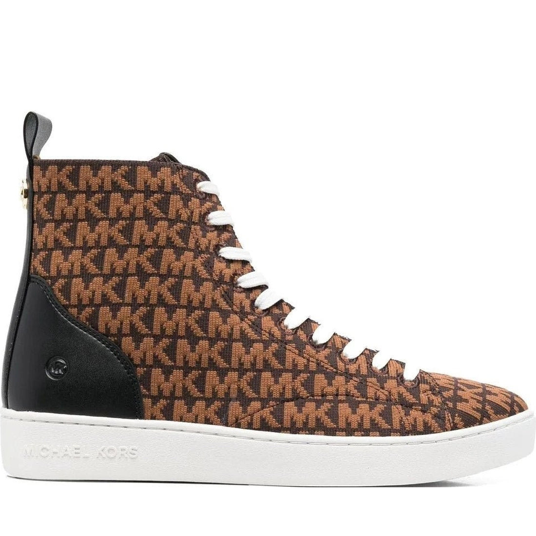 Michael Kors womens Brown Multi edie knit high top | Vilbury London