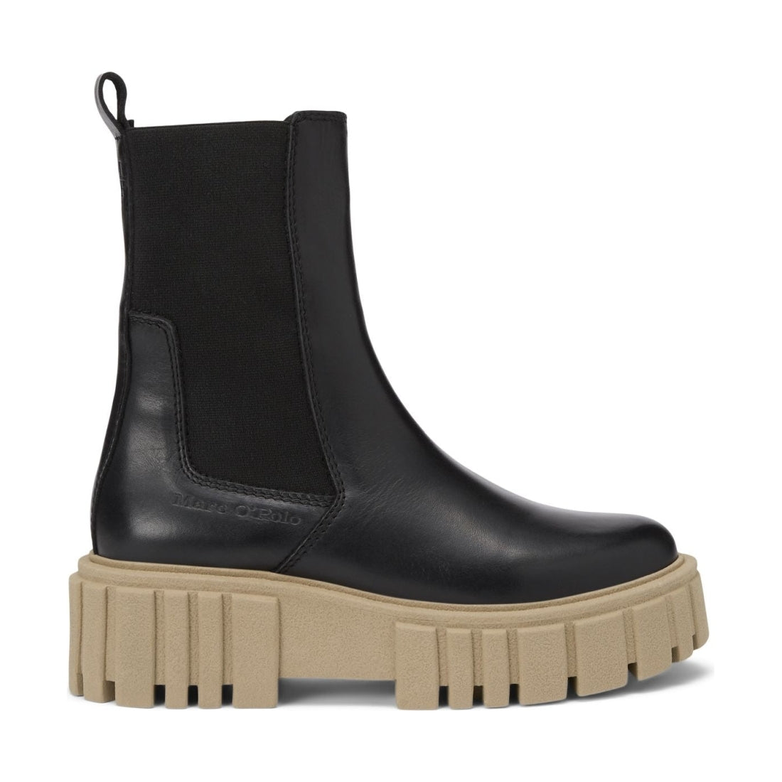 Marc O'Polo womens black sand casual closed booties | Vilbury London