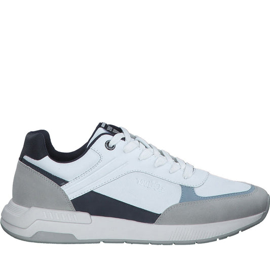 s.Oliver mens white casual closed sport shoe | Vilbury London