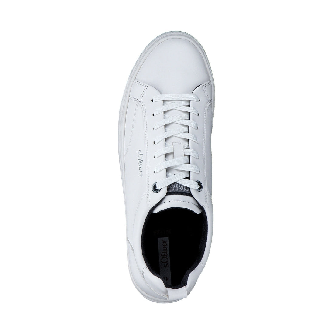 s.Oliver mens white casual closed sport shoe | Vilbury London