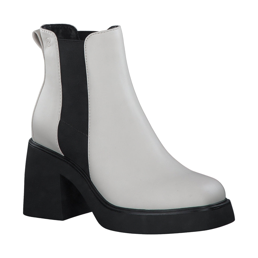 s.Oliver womens white casual closed booties | Vilbury London