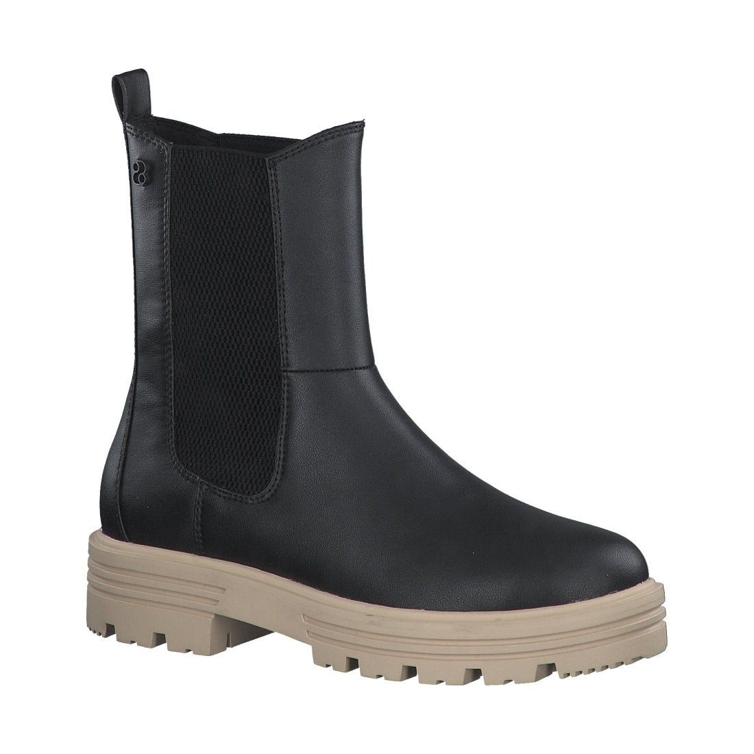 s.Oliver womens black casual closed booties | Vilbury London