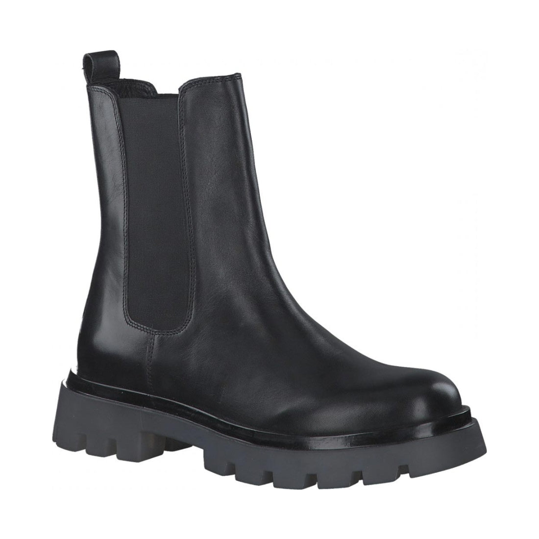 s.Oliver womens black casual closed booties | Vilbury London