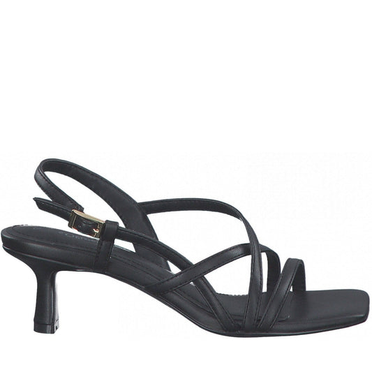 s.Oliver Womens black elegant open sandals | Vilbury London