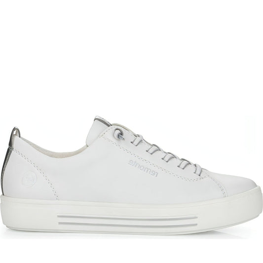 Remonte womens white casual closed sport shoe | Vilbury London