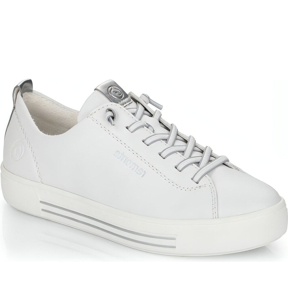 Remonte womens white casual closed sport shoe | Vilbury London