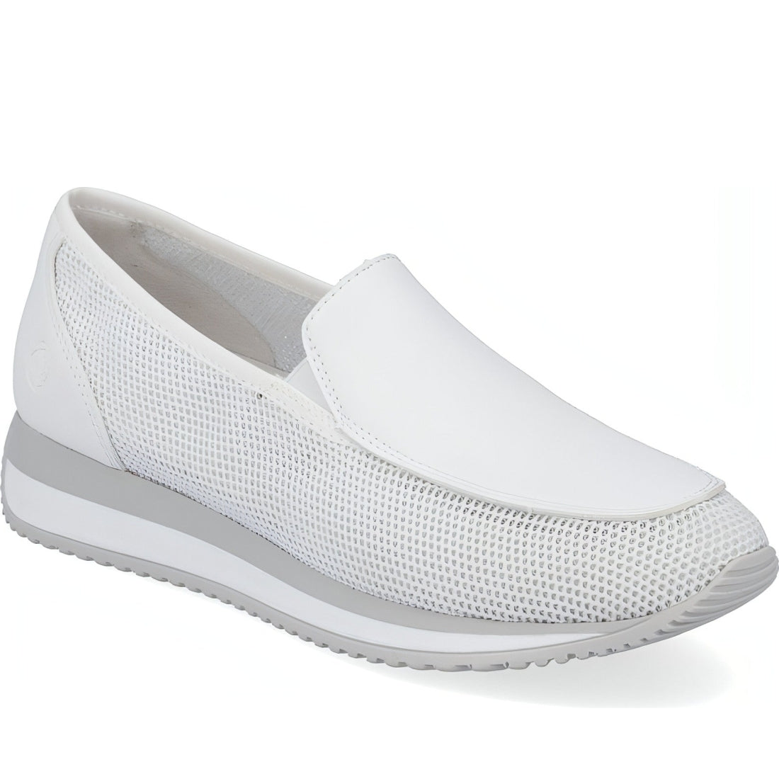 Remonte womens white casual closed sport shoe | Vilbury London