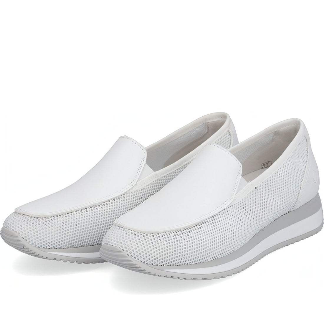 Remonte womens white casual closed sport shoe | Vilbury London