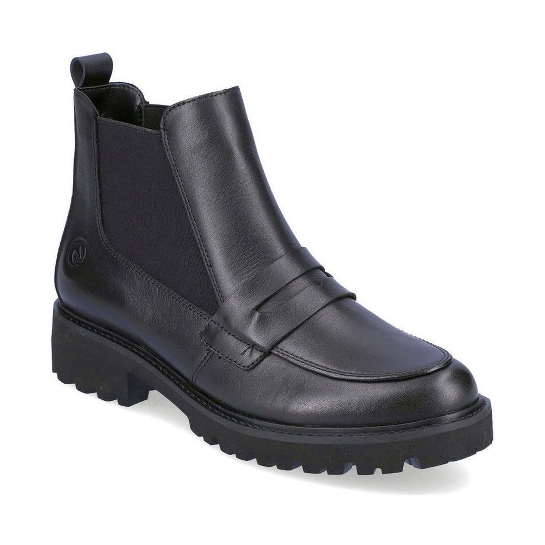 Remonte womens black casual closed booties | Vilbury London