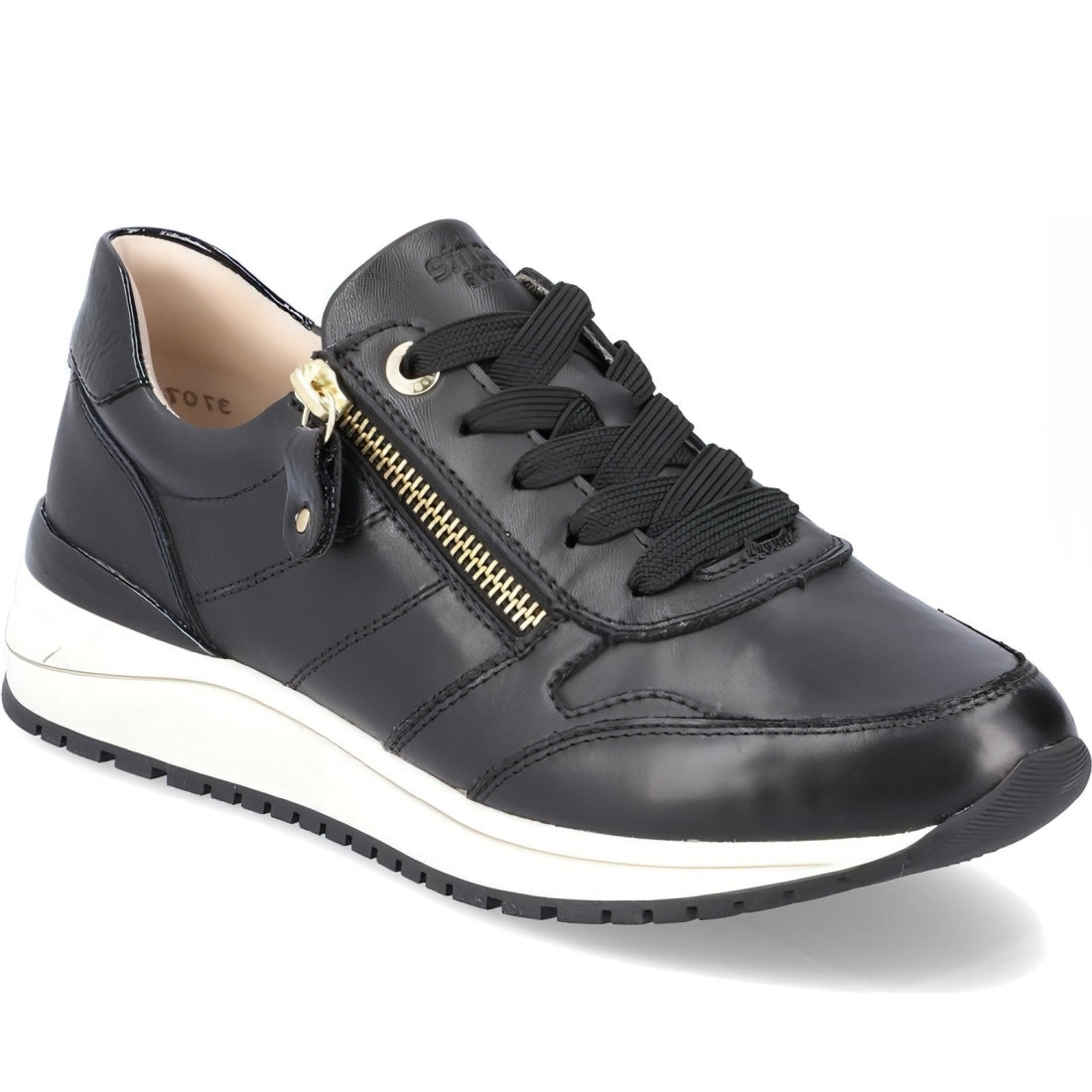 Remonte womens black casual closed sport shoe | Vilbury London