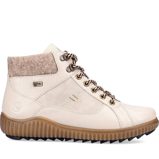 Remonte womens beige casual closed booties | Vilbury London